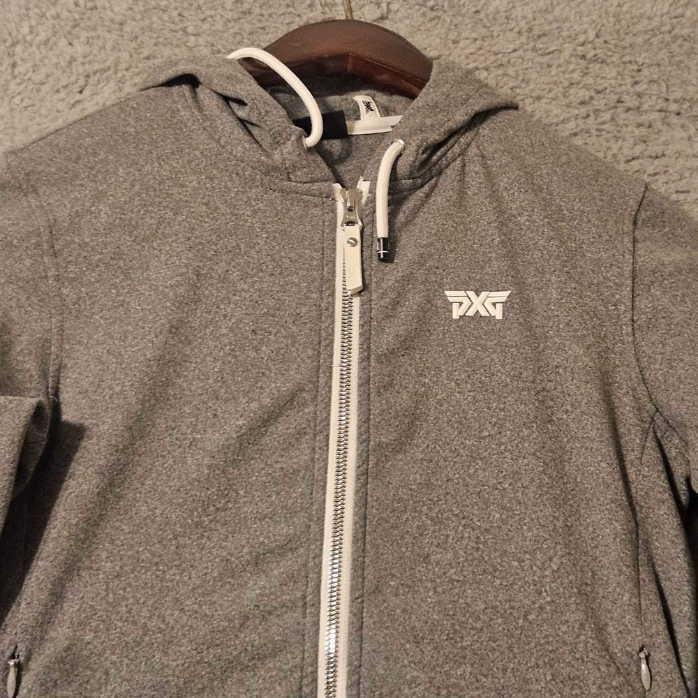 PXG Parsons Xtreme Golf Womens Grey Full Zip Hoodie XS WS23ASH2-42 Activewear